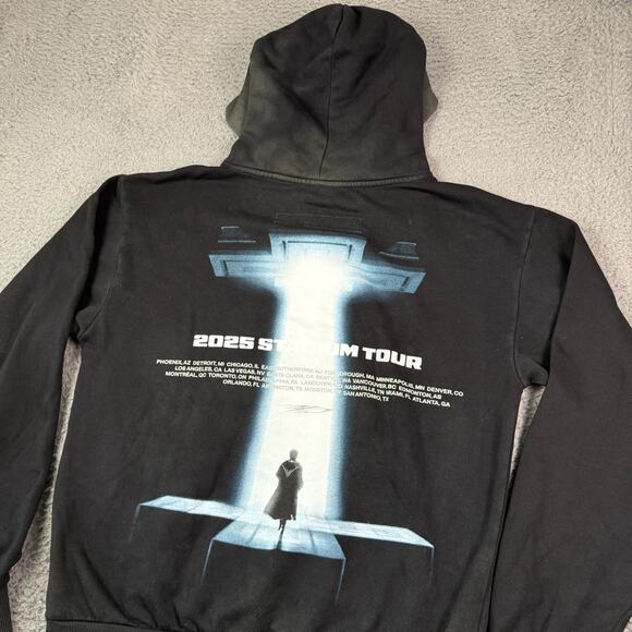 the weeknd Other - The Weeknd 2025 After Hours Til Dawn Tour Hoodie M Black Faded Concert Merch